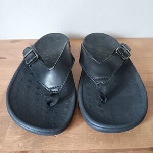 Orthopedic Black Medical SOLES Flip-Flop Sporty Neoprene Orthotic Sz Women's 8